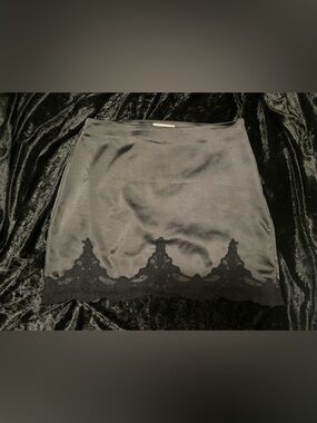 Black Satin Skirt